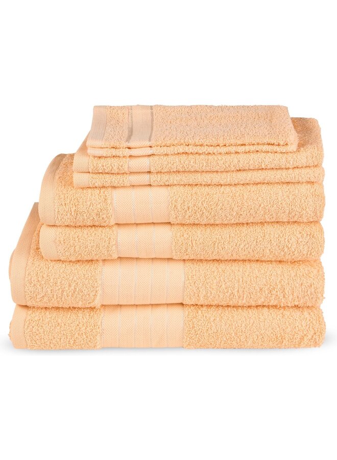 Handdoekenset (Set Van 8) Perzik - Badstof Katoen