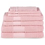 Good Morning Handdoekenset (Set Van 8) Roze - Badstof Katoen