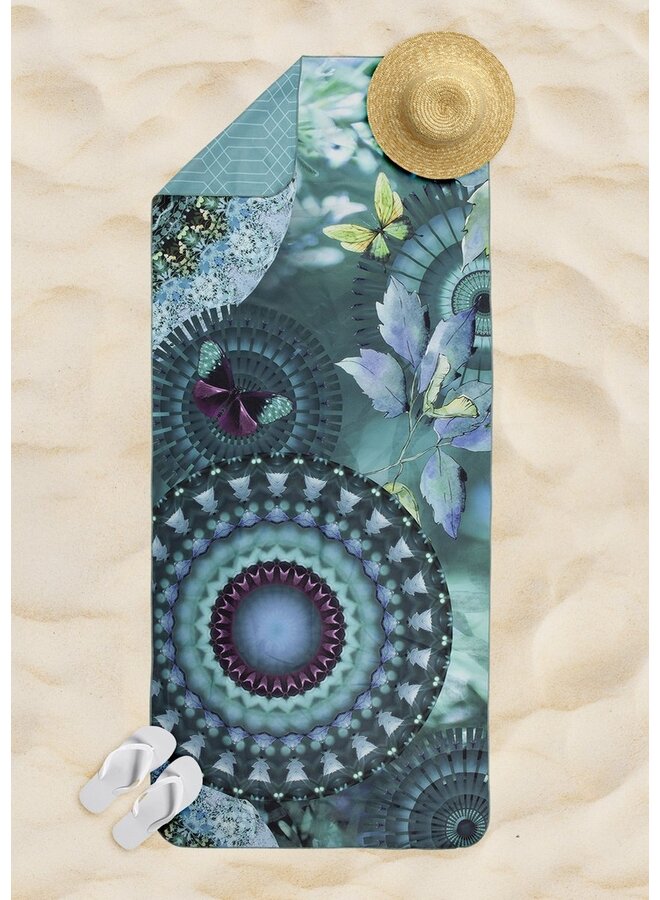 HIP Badlaken/Strandlaken Luciano Petrol - 50x100 - Microvezel