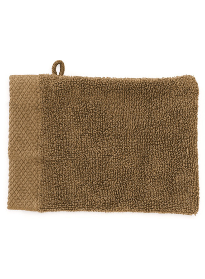 Heckett & Lane Washandjes Premium (Set Van 3) Cognac Bruin - 16x21 - Badstof Katoen