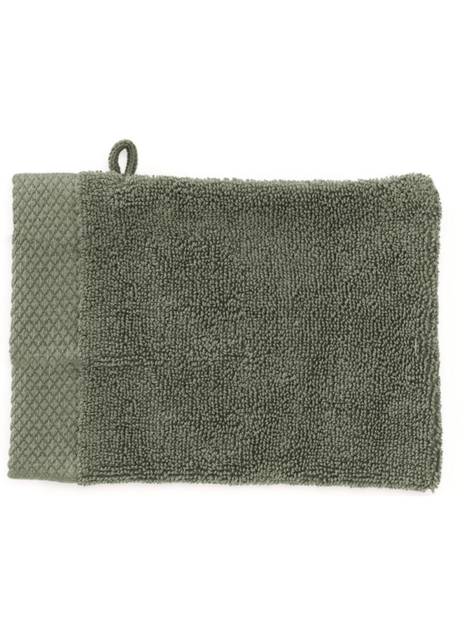 Heckett & Lane Washandjes Premium (Set Van 3) Groen - 16x21 - Badstof Katoen