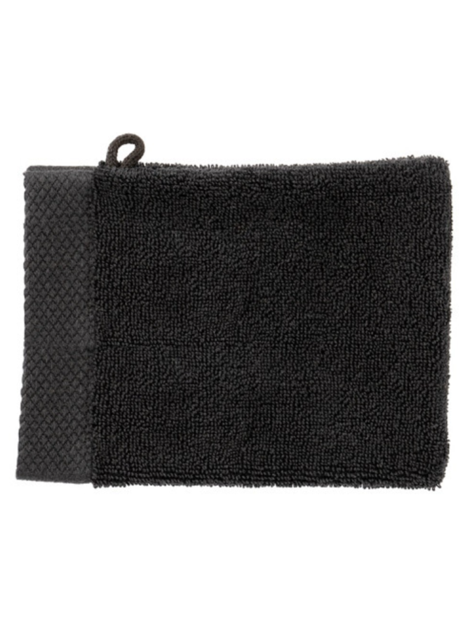 Washandjes Premium (Set Van 3) Zwart - 16x21 - Badstof Katoen