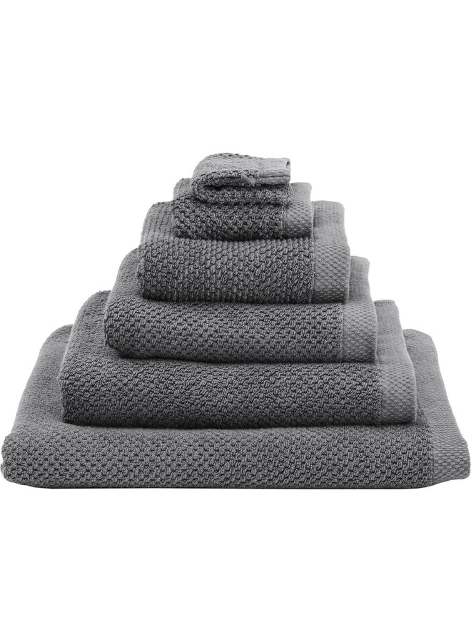 Heckett & Lane Washandjes Grant (Set Van 3) Antraciet - 16x21 - Badstof Katoen