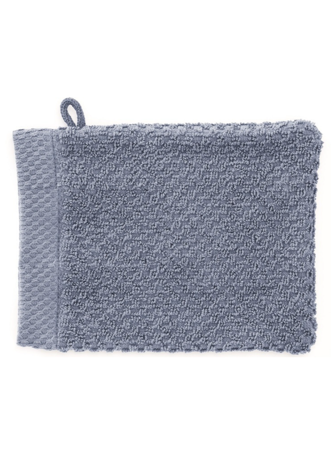 Heckett & Lane Washandjes Grant (Set Van 3) Blauw - 16x21 - Badstof Katoen