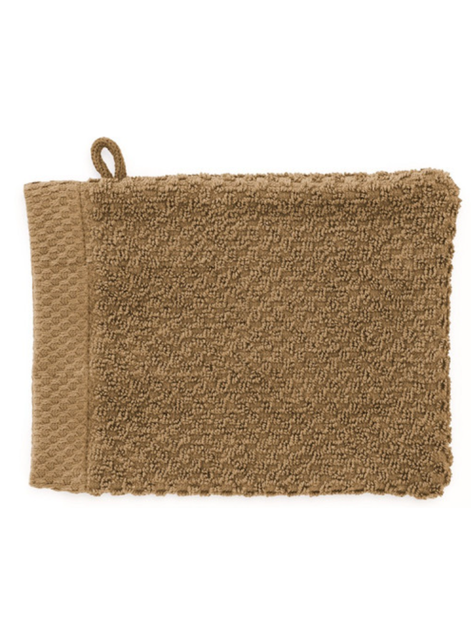 Washandjes Grant (Set Van 3) Cognac Bruin- 16x21 - Badstof Katoen