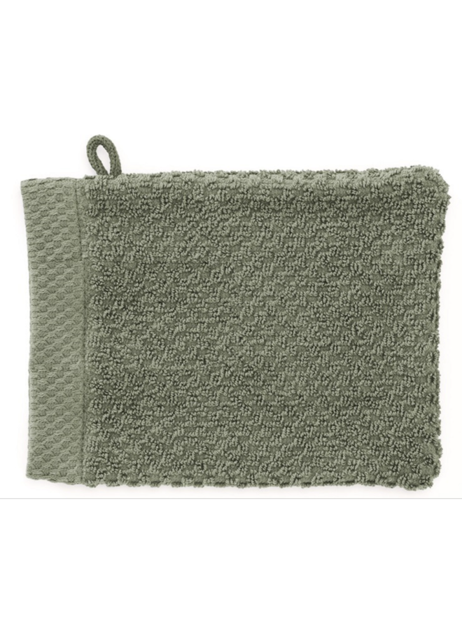 Washandjes Grant (Set Van 3) Groen - 16x21 - Badstof Katoen