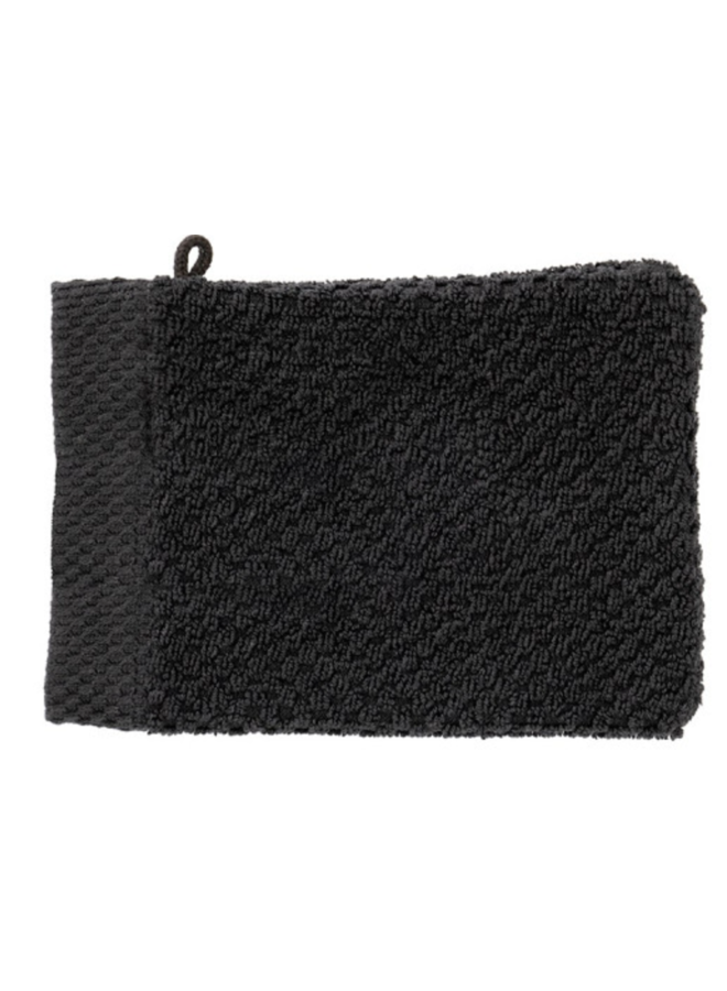 Washandjes Grant (Set Van 3) Zwart - 16x21 - Badstof Katoen