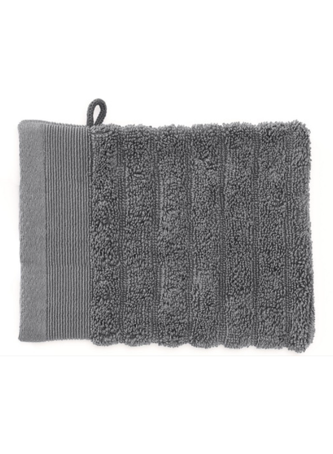 Washandjes Prestige (Set Van 3) Antraciet - 16x21 - Badstof Katoen