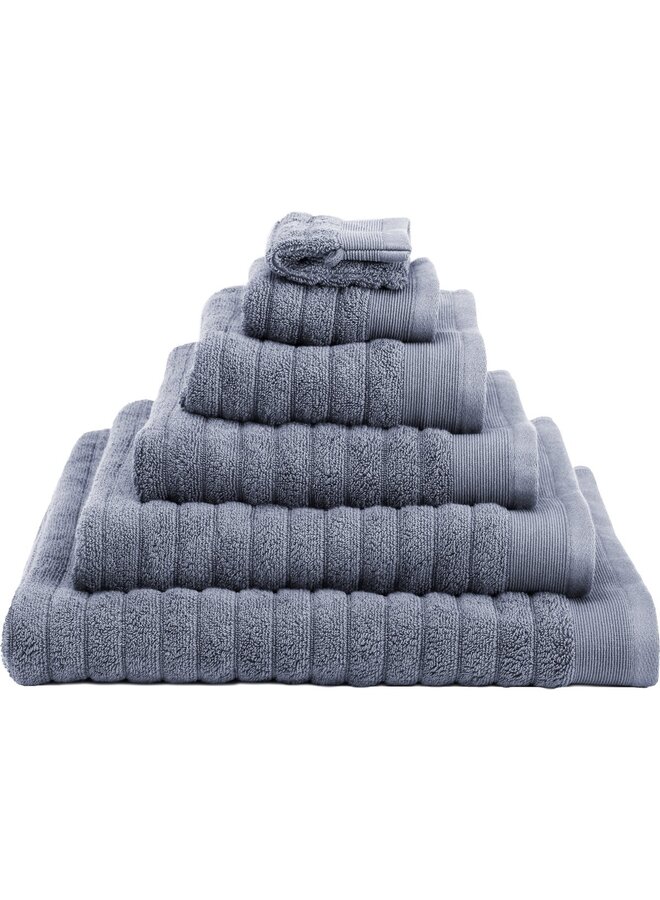 Heckett & Lane Washandjes Prestige (Set Van 3) Blauw - 16x21 - Badstof Katoen