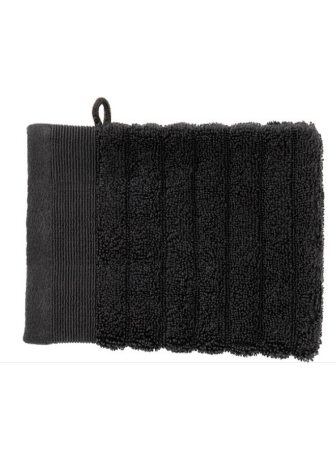 Heckett & Lane Washandjes Prestige (Set Van 3) Zwart - 16x21 - Badstof Katoen