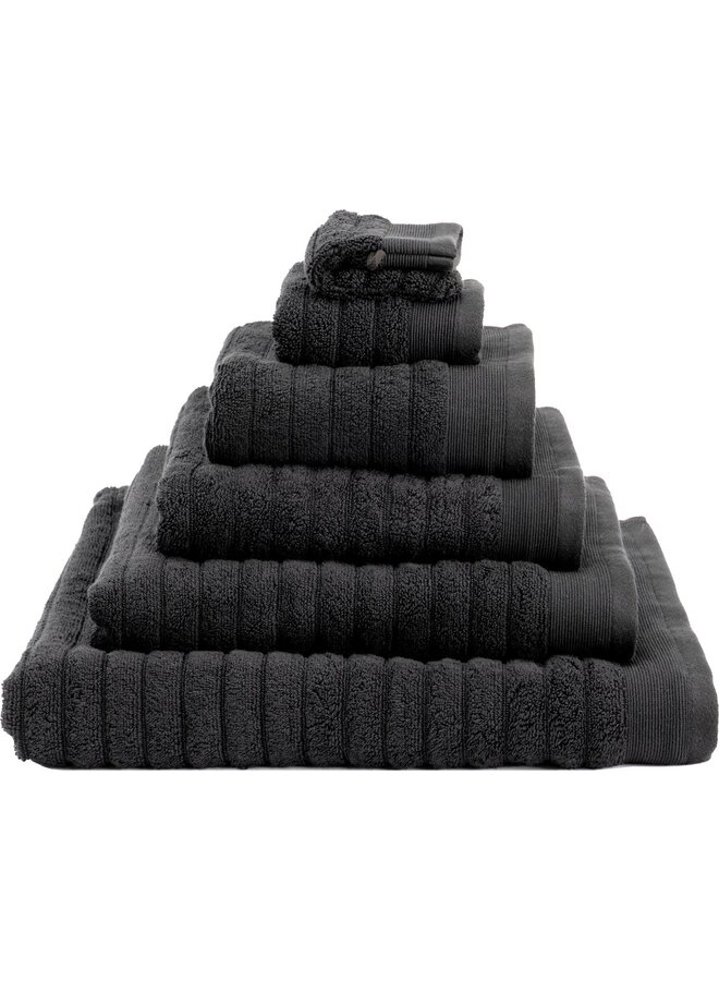 Heckett & Lane Washandjes Prestige (Set Van 3) Zwart - 16x21 - Badstof Katoen