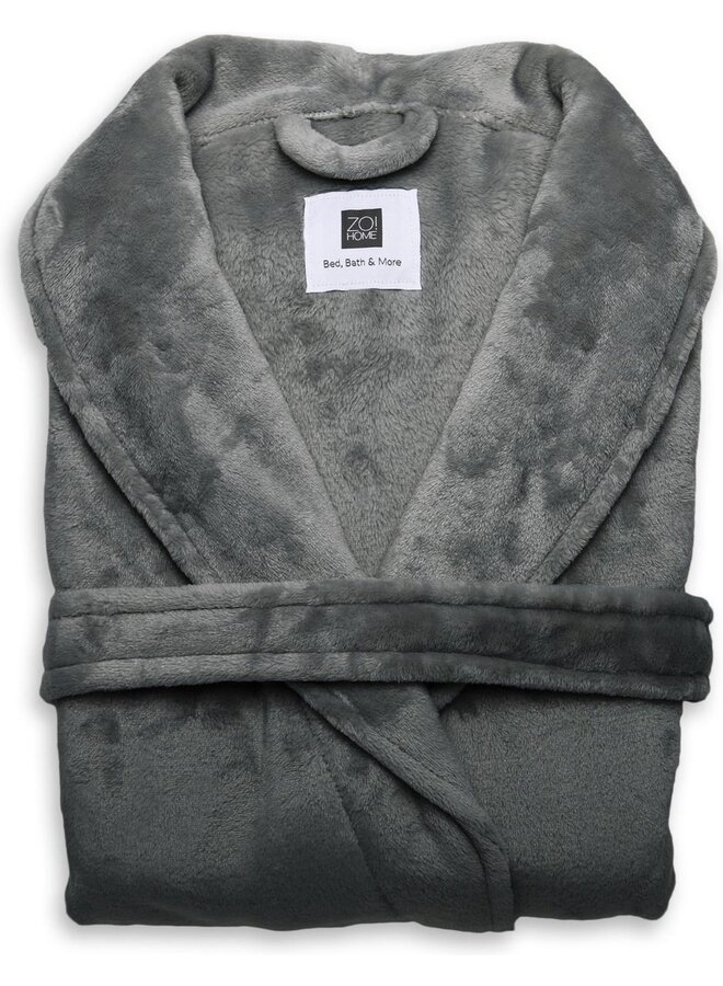 ZO! Home Badjas Cara Antraciet - Polyester