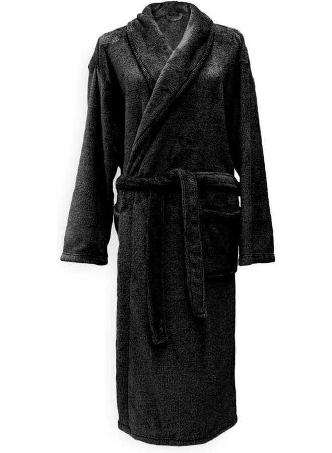 ZO! Home Badjas Cara Zwart - Polyester