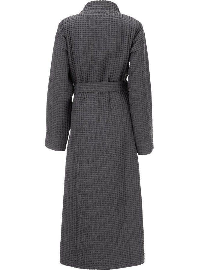 Heckett & Lane Badjas Wafel Antraciet - Gerecycled Katoen