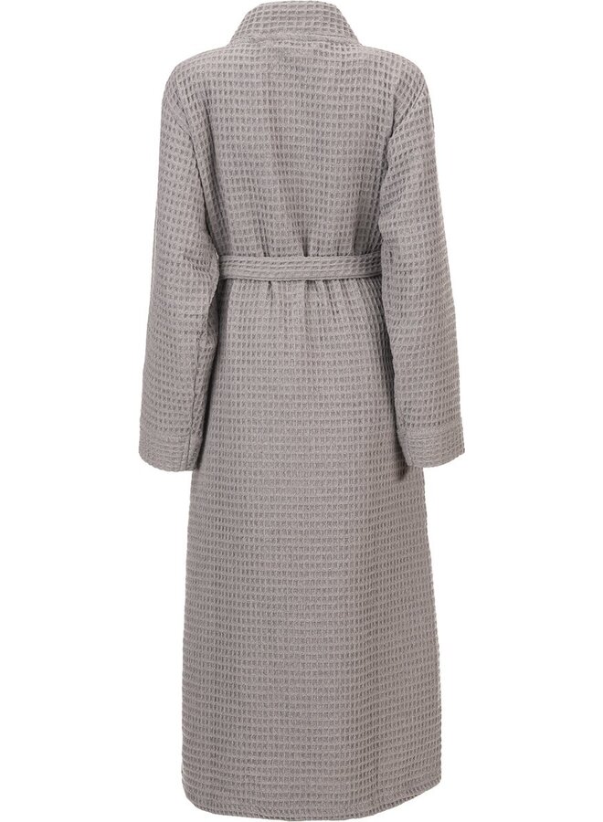 Heckett & Lane Badjas Wafel Grijs - Gerecycled Katoen