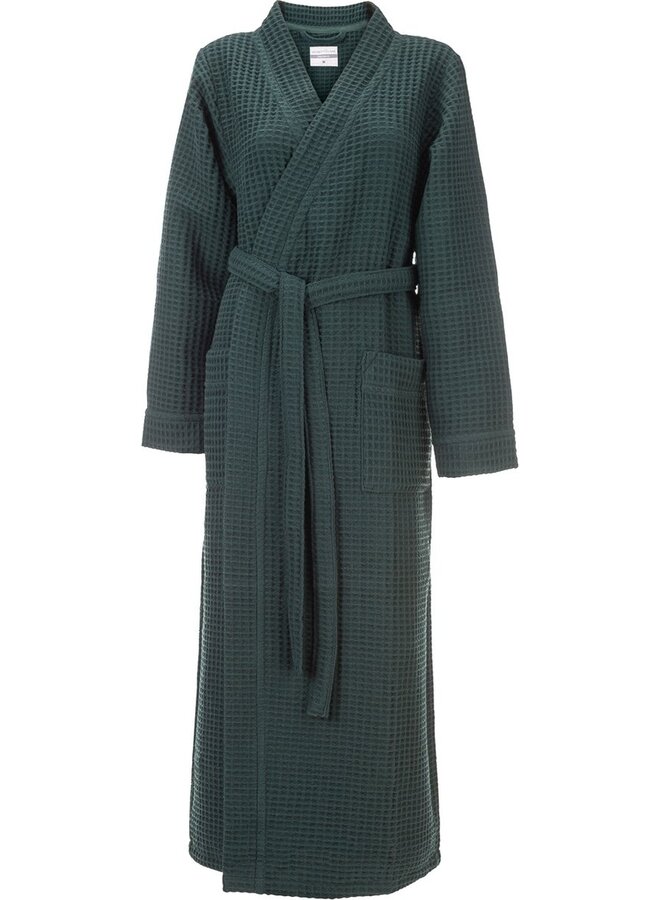 Badjas Wafel Groen - Gerecycled Katoen