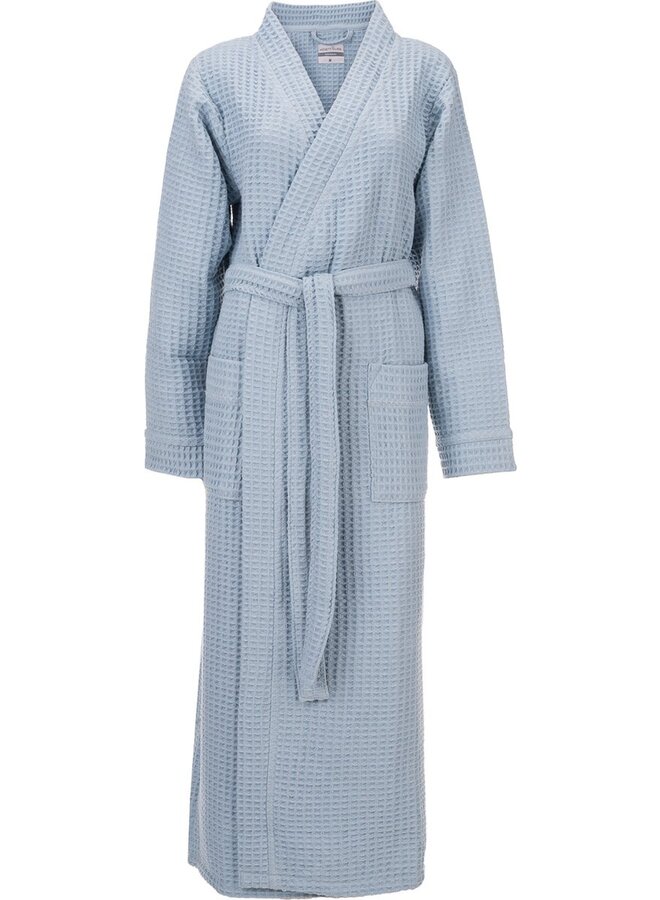 Badjas Wafel Blauw - Gerecycled Katoen