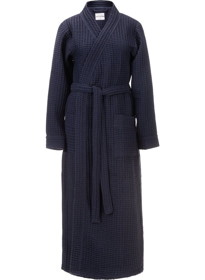 Badjas Wafel Navy - Gerecycled Katoen