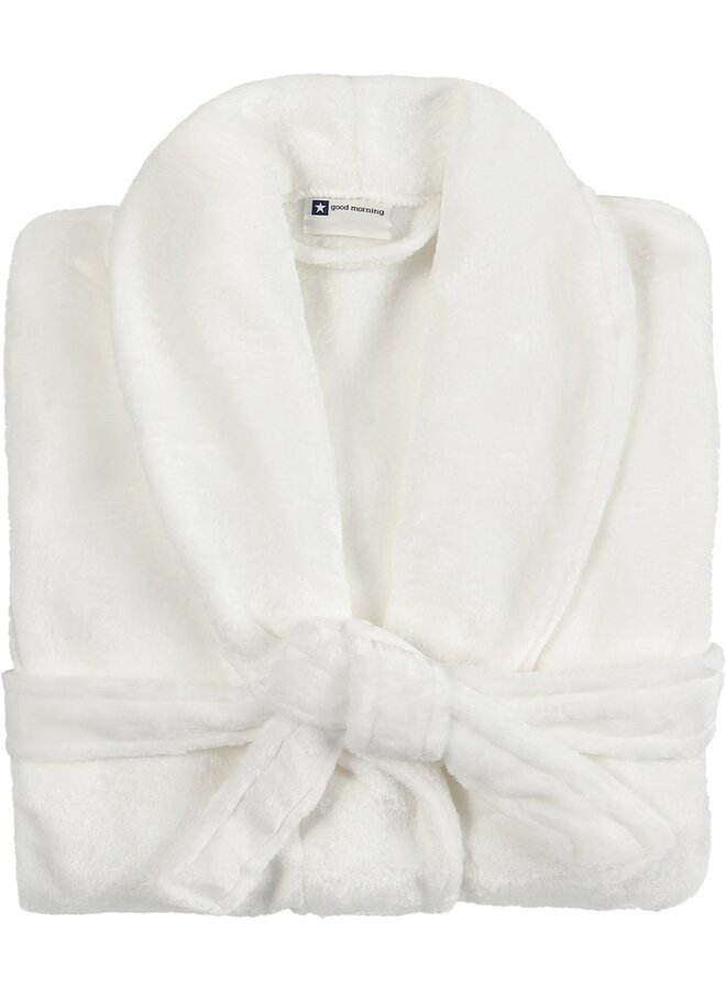 Good Morning Badjas Wit - Velvet