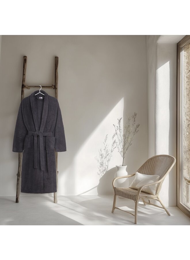 HIP Badjas Antraciet - Katoen