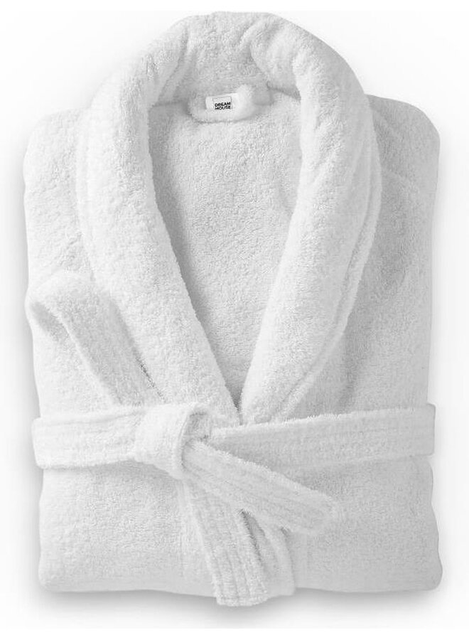Dreamhouse Badjas Soft Terry Wit - Badstof Katoen