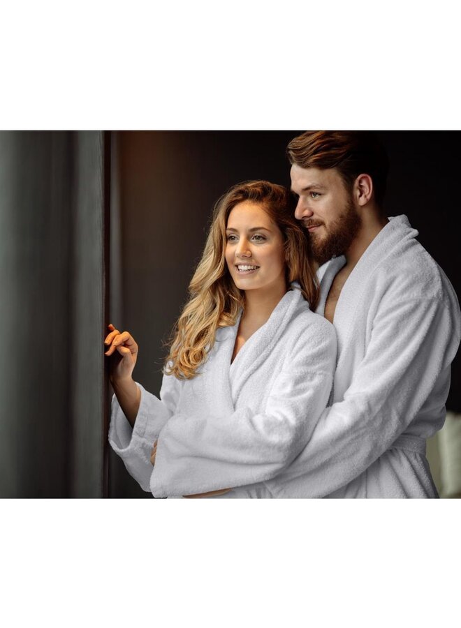 Dreamhouse Badjas Soft Terry Wit - Badstof Katoen