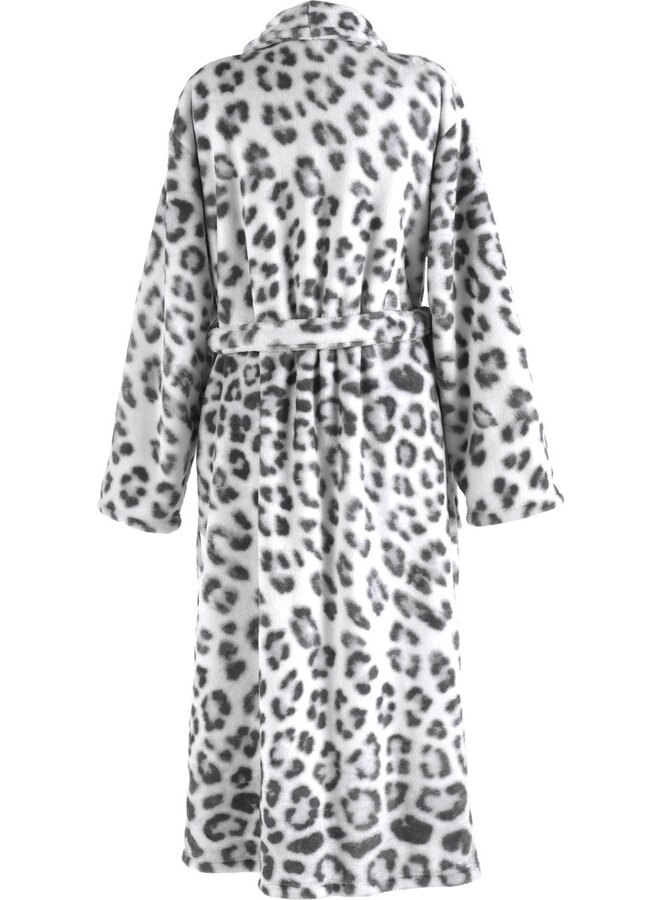 ZO! Home Badjas Snow Leopard Grijs - Polyester