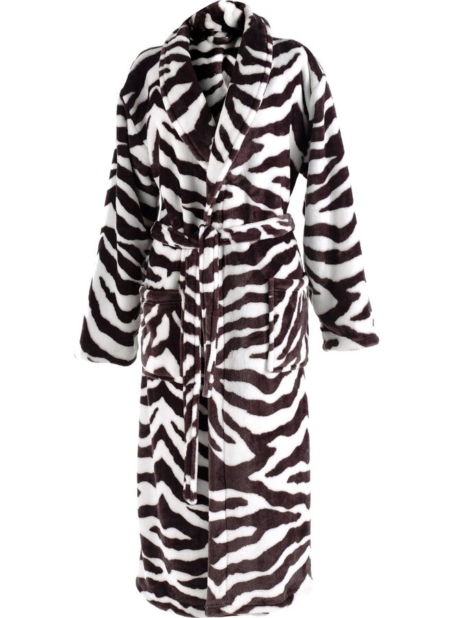 ZO! Home Badjas Zebra Bruin - Polyester