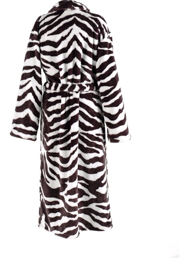ZO! Home Badjas Zebra Bruin - Polyester