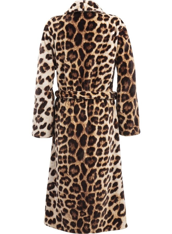 ZO! Home Fleece Badjas Leopard