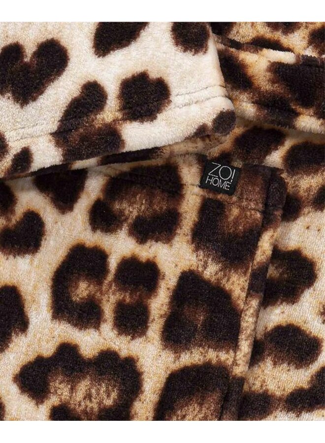 ZO! Home Badjas Leopard Bruin - Polyester