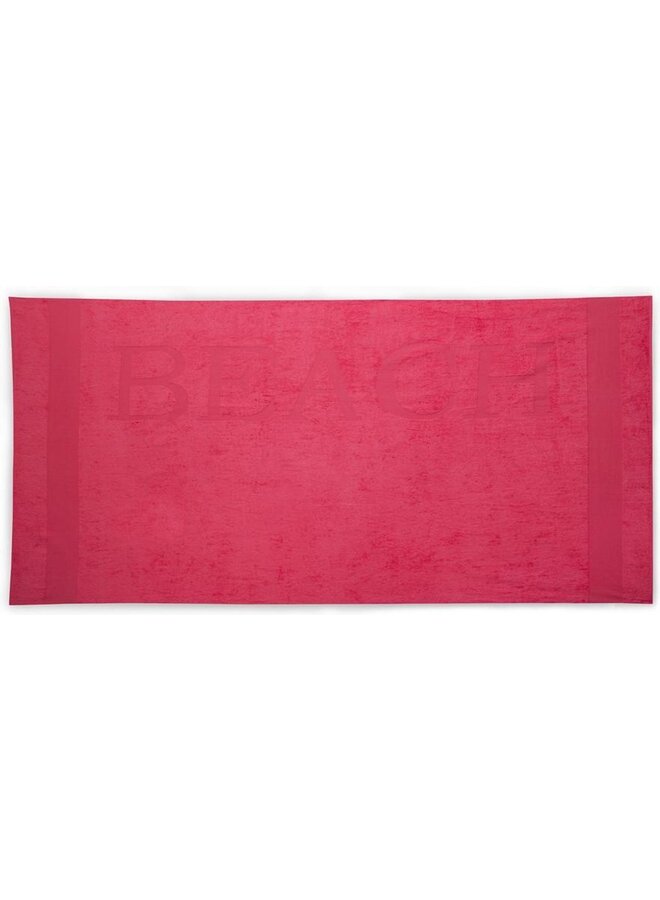 Lucca Velours Strandlaken Fuchsia - 100x200