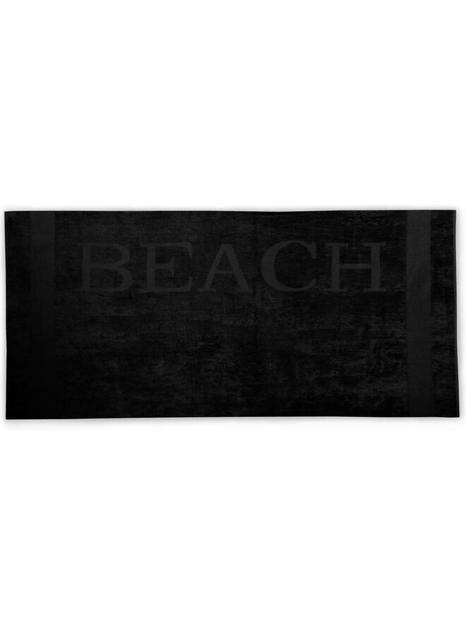 Strandlaken Beach Zwart - 100x200 - Velours