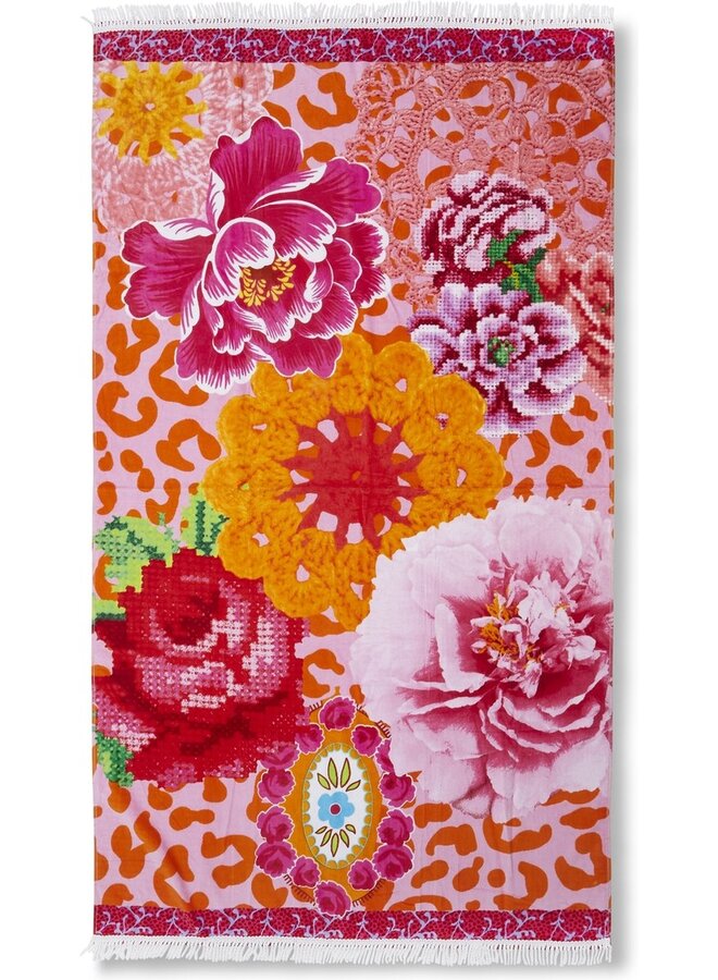 Strandlaken Liberty Roze - 100x180 - Velours