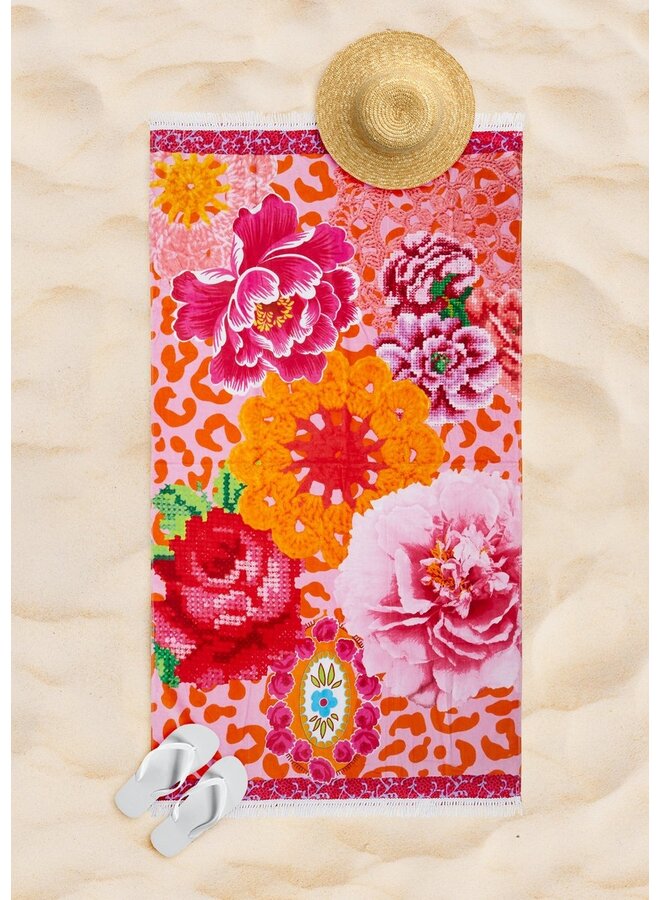 Happiness Strandlaken Liberty Roze - 100x180 - Velours