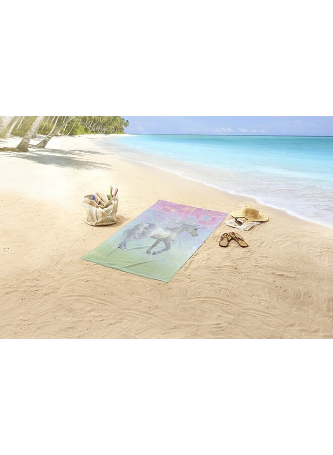 Good Morning Strandlaken Unicorn Multi - 75x150 - Velours