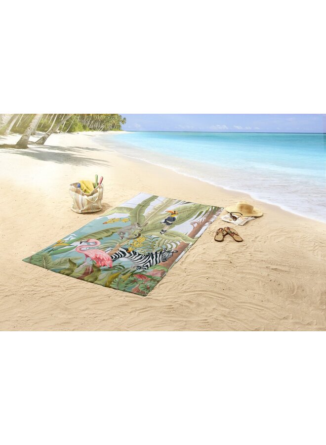 Good Morning Strandlaken Jungle Party Multi - 75x150 - Velours