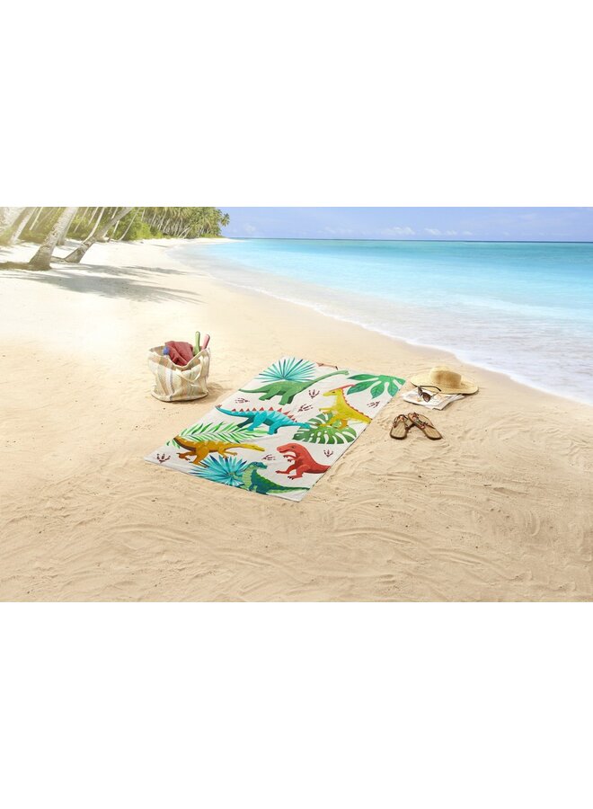 Good Morning Strandlaken Dinos Multi - 75x150 - Velours