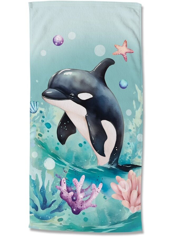 Strandlaken Splash Mint - 75x150 - Velours