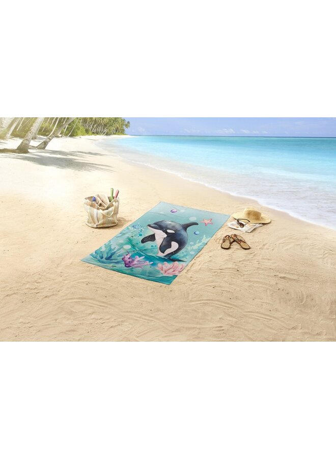 Good Morning Strandlaken Splash Mint - 75x150 - Velours