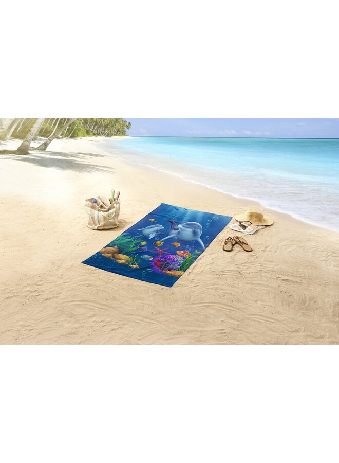 Good Morning Strandlaken Mare Blauw - 75x150 - Velours