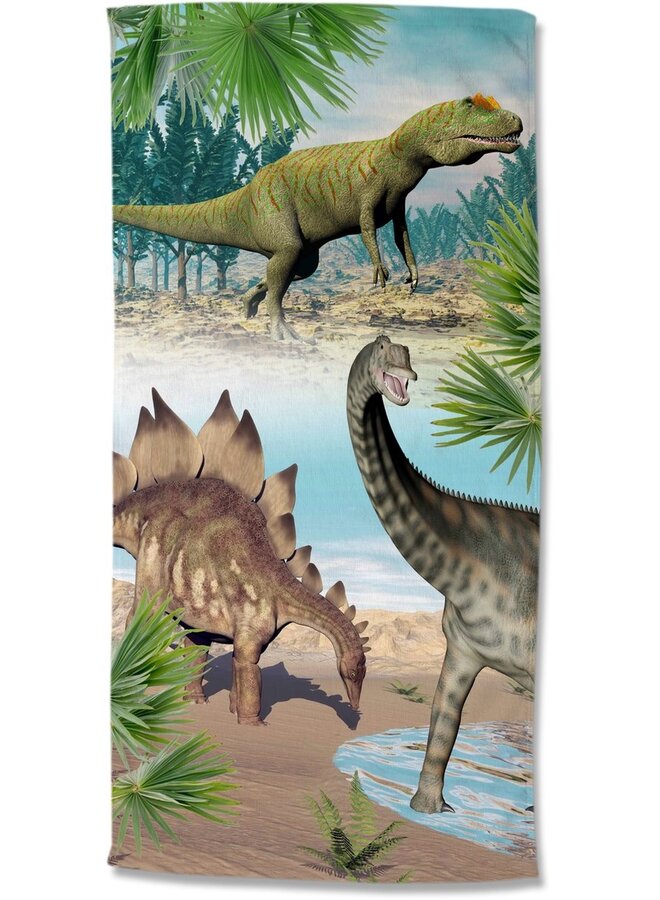 Strandlaken Dino Multi - 75x150 - Velours