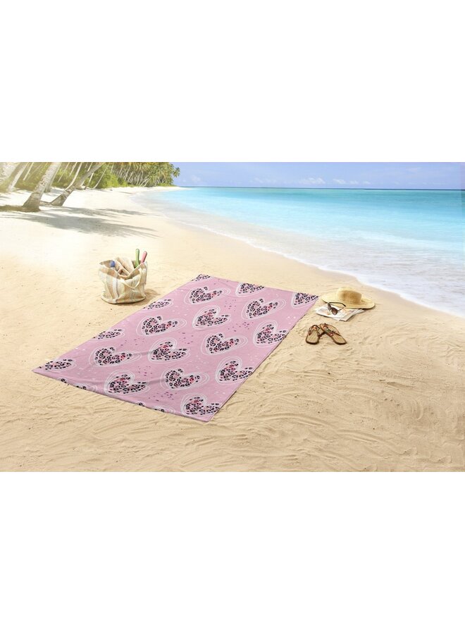 Good Morning Strandlaken Femke Roze - 75x150 - Velours