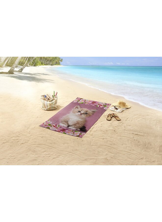 Good Morning Strandlaken Look Roze - 75x150 - Velours