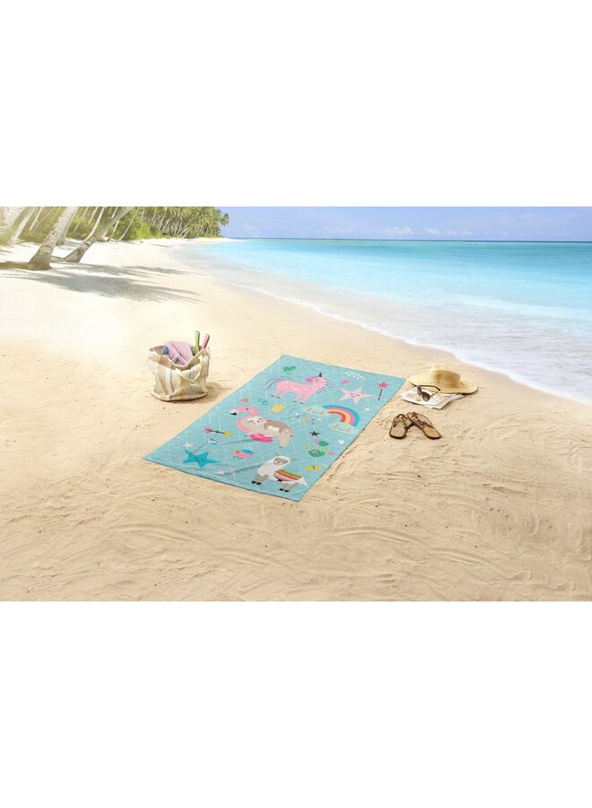 Good Morning Strandlaken Moody Aqua - 75x150 - Velours