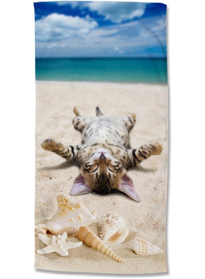 Good Morning Strandlaken Beachcat Multi - 75x150 - Velours