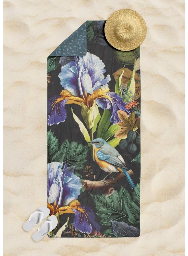 Descanso Badlaken/Strandlaken Dilana Antraciet - 75x180 - Microvezel