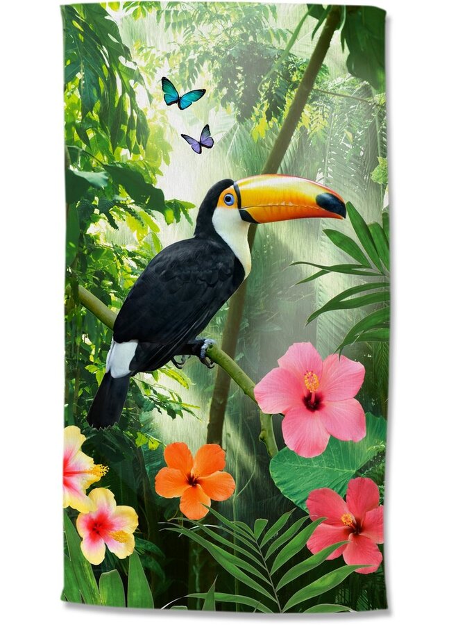Strandlaken Rainforest Groen - 100x180 - Velours