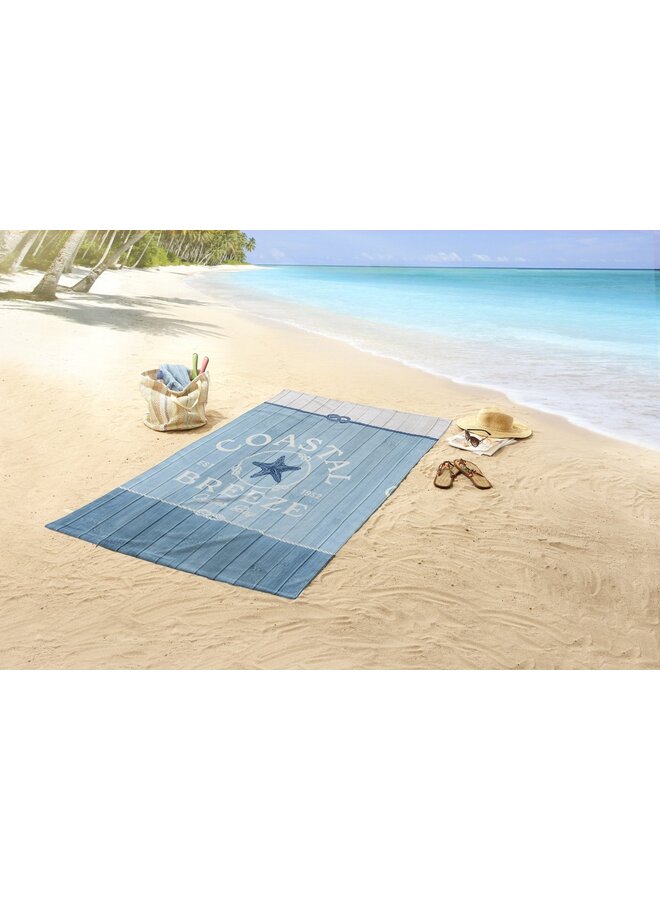 Good Morning Strandlaken Breeze Blauw - 100x180 - Velours