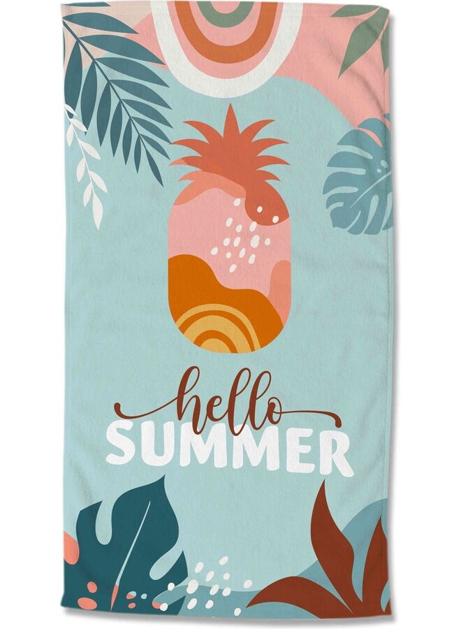 Strandlaken Hello Summer Multi - 100x180 - Velours